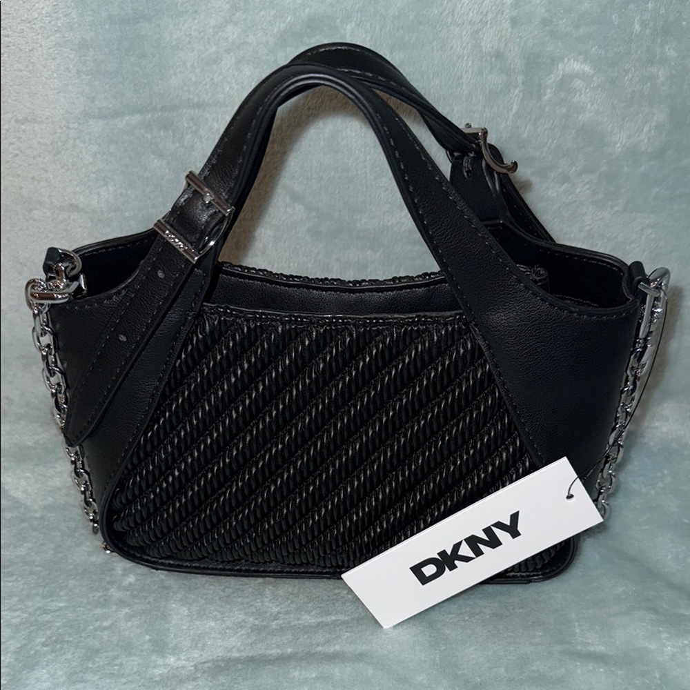 DKNY Black Miren Mini Satchel with Elegant Design